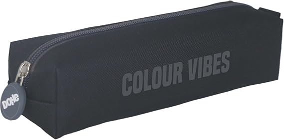dohe colour vibes portatodo cuadrado cierre con cremallera y tirador de goma color negro