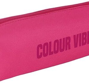 dohe colour vibes portatodo cuadrado cierre con cremallera y tirador de goma color rosa