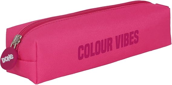 dohe colour vibes portatodo cuadrado cierre con cremallera y tirador de goma color rosa