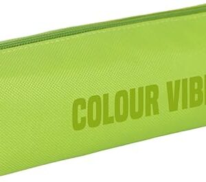 dohe colour vibes portatodo cuadrado cierre con cremallera y tirador de goma color verde lima