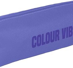 dohe colour vibes portatodo cuadrado cierre con cremallera y tirador de goma color morado