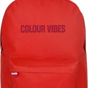 dohe daypack colour vibes mochila escolar varios compartimentos asa superior tirantes acolchados y ajustables fabricada en poliester color rojo