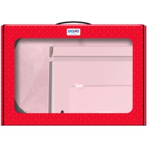 dohe serenity pack de mochila + carpeta a4 recambio + portatodo triple todo en un maletin perfecto para regalo color rosa
