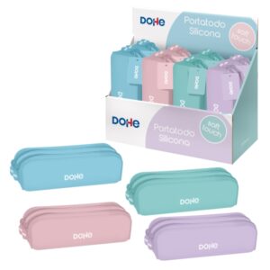dohe serenity expositor con 8 portatodos dobles de silicona cierre con cremallera y tirador de goma colores surtidos