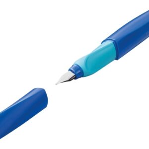 pelikan twist pluma estilografica escolar recargable plumilla de acero inoxidable punto m cuerpo color azul (814737)