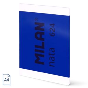 milan nata 624 libreta encolada formato a4 pautado 7mm 48 hojas de 95 gr/m2 microperforado color azul