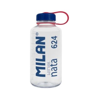milan nata® 624 botella de tritan 1l muy ligera dosificador extraíble escala de medida libre de bpa transparente7azul