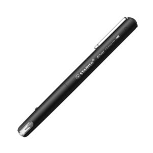 stabilo dr!ver rotulador de punta fina 0.4mm tinta a prueba de manchas, inodora y con base al agua fabricado con 94% de bioplastico color negro