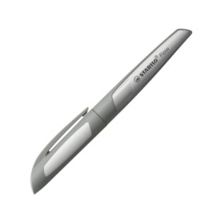 stabilo flow monochrome pluma estilografica recargable punta m de alta calidad agarre ergonomico incluye cartucho azul real cuerpo color gris claro