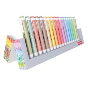 stabilo swing cool set de mesa de 18 marcadores fluorescentes cuerpo plano punta biselada trazo entre 1 y 4mm tinta con base de agua antisecado colores surtidos