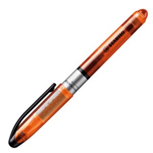 stabilo navigator marcador fluorescente zona de agarre diseño delgado practico clip para llevar trazo entre 2 y 5mm color naranja