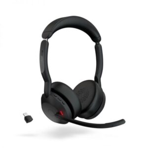jabra evolve2 55 ms auriculares estero link 380 con microfono bluetooth usb c cancelacion de ruido diadema ajustable color negro