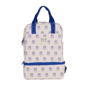 milan coleccion 460 mochila infantil con compartimento isotermico amplio compartimento interior 2 bolsillos laterales capacidad total 9,5l color beige/azul