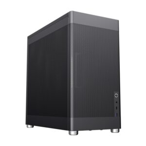 coolbox mesh mp1 caja torre atx, micro atx, mini itx tamaño hdd 2.5", 3.5" usb a 3.2, usb c y audio soporta refrigeracion liquida color negro