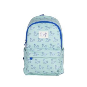milan coleccion 460 mochila infantil casual 9.5l compartimento principal y bolsillo frontal con cremalleras 2 bolsillos laterales color verde/azul