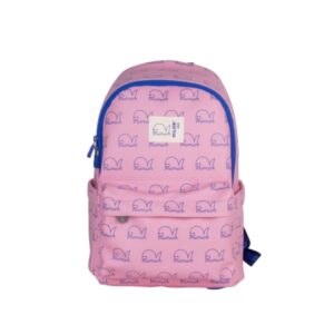 milan coleccion 460 mochila infantil casual 9.5l compartimento principal y bolsillo frontal con cremalleras 2 bolsillos laterales color rosa/azul