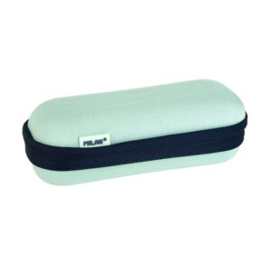 milan coleccion 430 estuche portatodo ovalado semirrigido compartimento interior de malla tejido resistente a las roturas y rasgaduras color verde