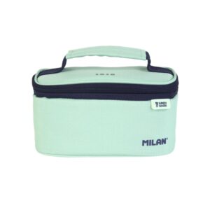 milan coleccion 430 bolsa isotermica porta alimentos 1,5l incluye 1 recipiente para alimentos interior aislante termico apertura total color verde