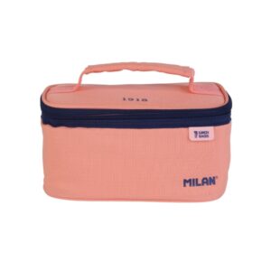 milan coleccion 430 bolsa isotermica porta alimentos 1,5l incluye 1 recipiente para alimentos interior aislante termico apertura total color rosa