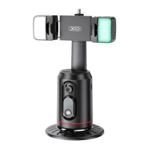 xo ss16led soporte sobremesa para smartphone seguimiento y reconocimiento facial motorizado 360º iluminacion led control por gestos bluetooth color negro
