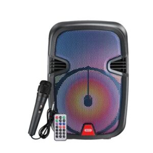 xo f51 altavoz karaoke bluetooth 5.0 10w funcion tws iluminacion rgb microfono con cable mando a distancia color negro
