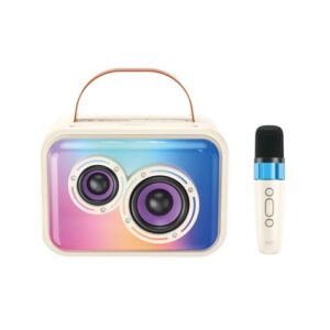 xo f54 altavoz karaoke bluetooth 5.3 20w funcion tws microfono inalambrico bateria 1800mah color blanco