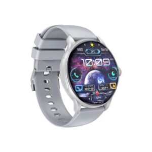 xo j11 reloj inteligente smartwatch pantalla redonda 2.06" hd asistente de voz control de musica always on display llamadas bt ip68 color plata