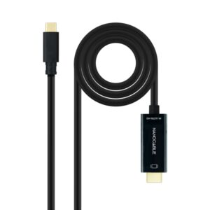 nanocable cable conversor usb c a hdmi 4k@60hz usb c/m hdmi/m 5m color negro