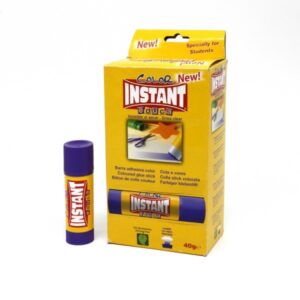 instant color educa barra de pegamento 40grs apto para uso infantil y/o domestico lavable sin disolventes color lila