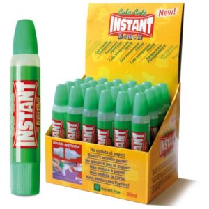 instant educa pegamento transparente 35ml doble aplicador a base de componentes naturales sin disolventes transparente