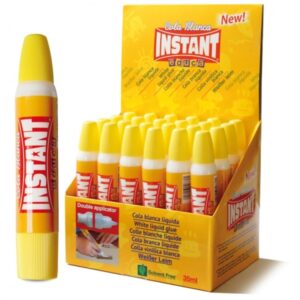 instant educa cola blanca 35ml doble aplicador a base de componentes naturales sin disolventes color blanco