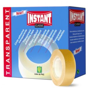 instant classic cinta adhesiva transparente 19mm x 33m libre de pvc transparente