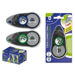 bismark cinta correctora 7mmx20m perfecta adherencia al papel presentacion en blister individual colores surtidos aleatorios