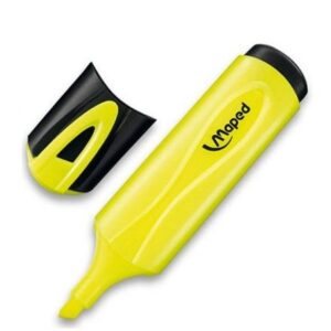 maped peps classic marcador fluorescente punta biselada trazo de 1 a 5mm ideal para subrayar y resaltar color amarillo