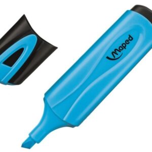 maped peps classic marcador fluorescente punta biselada trazo de 1 a 5mm ideal para subrayar y resaltar color azul