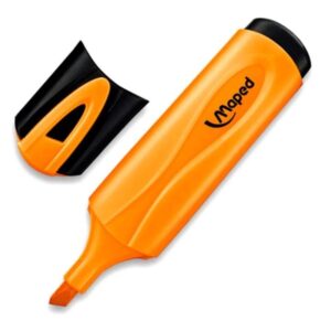 maped peps classic marcador fluorescente punta biselada trazo de 1 a 5mm ideal para subrayar y resaltar color naranja