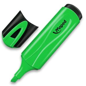 maped peps classic marcador fluorescente punta biselada trazo de 1 a 5mm ideal para subrayar y resaltar color verde