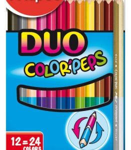 maped color´peps duo pack de 12 lapices bicolores triangulares doble punta 2.9mm madera certificada fsc colores surtidos