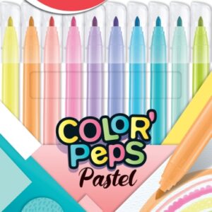 maped color´peps pastel pack de 10 rotuladores con punta media bloqueada 2.8mm tinta lavable colores pastel surtidos