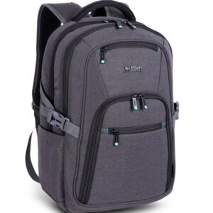 urban factory heavee green mochila de viaje para portatil hasta 14" ecologica color gris