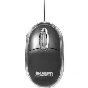 urban factory raton con cable usb 800dpi uso ambidiestro color negro