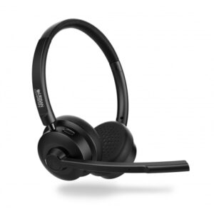 urban factory movee auriculares supraaurales de diadema para conferencia bluetooth 5.3 color negro
