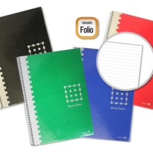 golden cuaderno espiral folio 80 hojas 60grs 1 raya margen remarcado tapa extradura colores surtidos