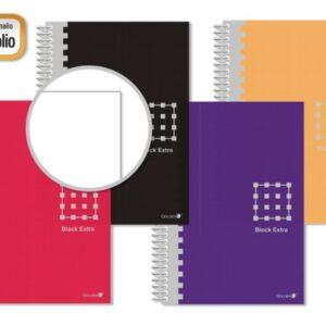 golden cuaderno espiral folio 80 hojas 60grs liso margen remarcado tapa extradura colores surtidos