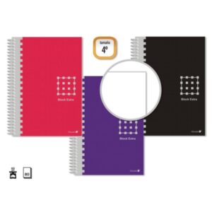 golden cuaderno espiral 4º 80 hojas 60grs liso margen remarcado tapa extradura colores surtidos