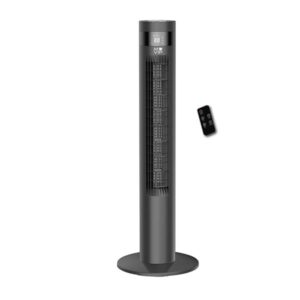 muvip ventilador de torre 50w 3 velocidades pantalla led color negro