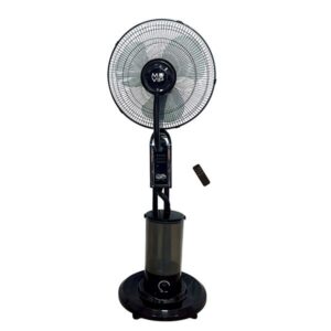 muvip ventilador de pie 75w 40cm 3 velocidades nebulizador funcion de oscilacion mando color negro