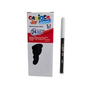 carioca joy rotulador monocolor cuerpo redondo tinta superlavable punta fina 2.8mm bloqueada tapa ventilada color negro