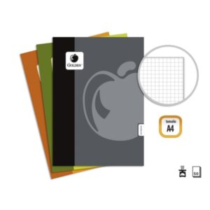golden basic pack de 10 libretas grapadas a4 50 hojas 60grs cuadricula colores surtidos