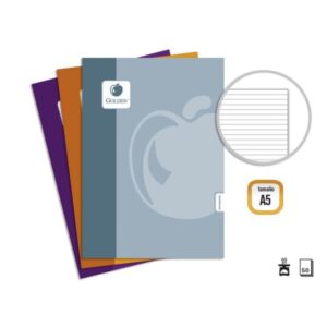 golden basic pack de 10 libretas grapadas a5 50 hojas 60grs pautada colores surtidos